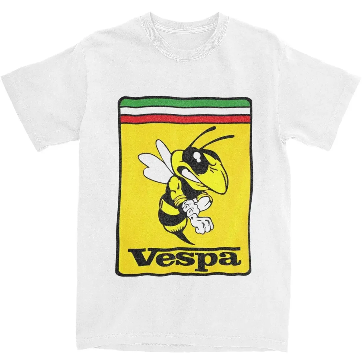 O Neck Hip Hop Printed Tee Shirt Men V-Vespas Motorbike  Round Neck Logo Bee Cotton Tees Summer Y2K Funny Short-Sleeve T-Shirt