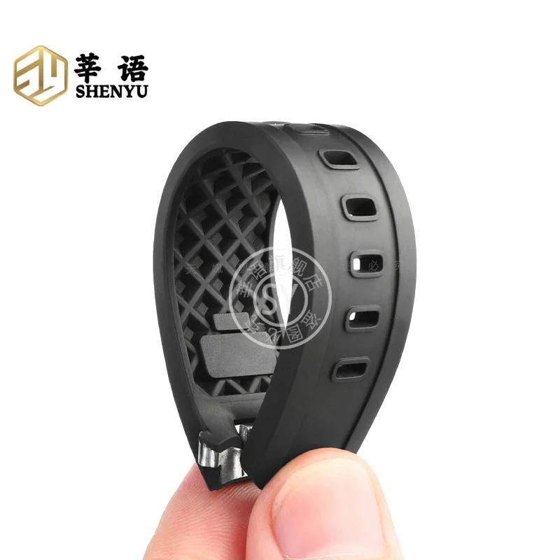 حزام مطاط Shenyu لسلسلة الساعات البحرية IWC ، سوار ساعة سريع التحرير ، سوار ، ساعة ، كرونوغراف مائي ، IW356802 ، IW376705