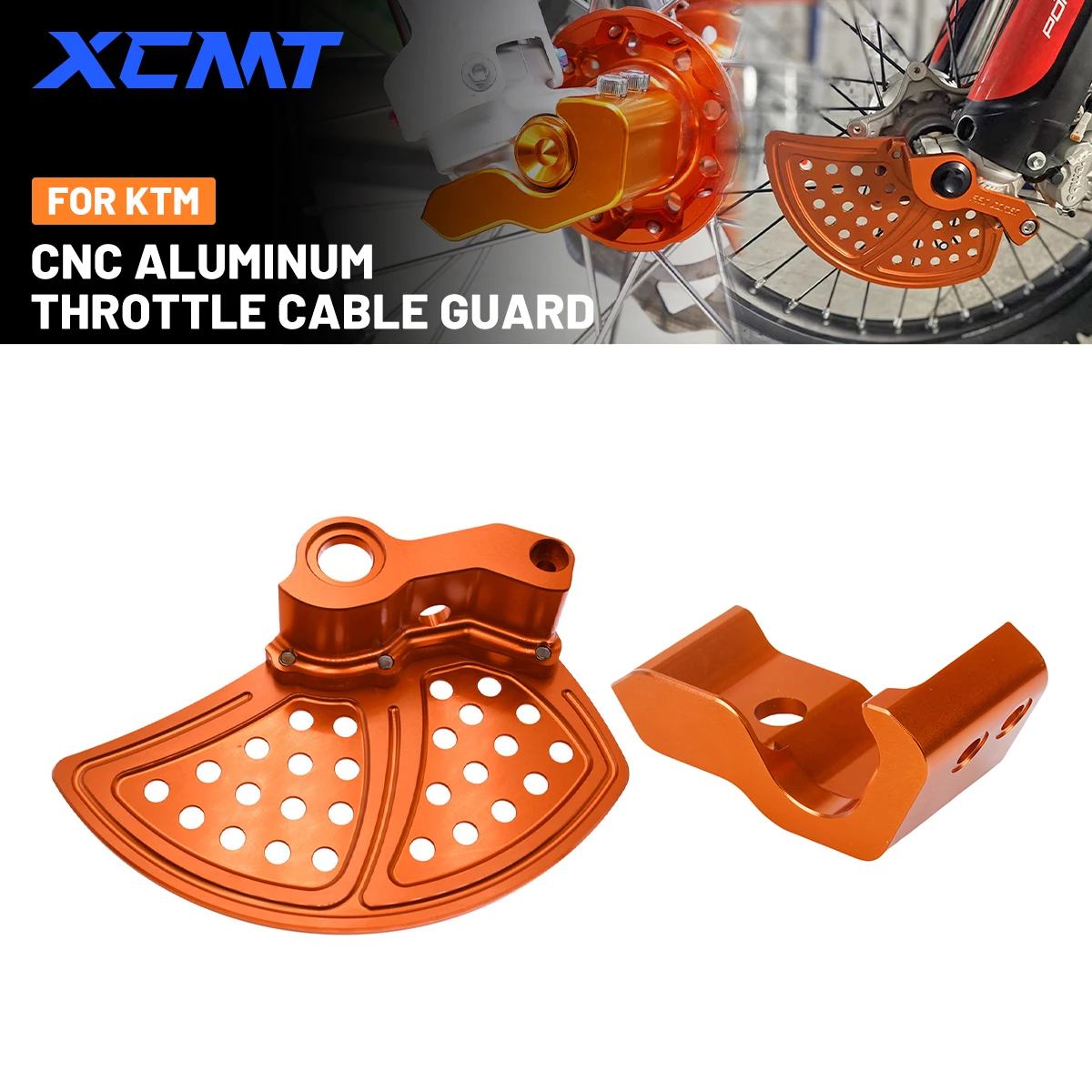 

For KTM SX SXF XC XCF EXC EXCF XCW TPI SD 6D 125 250 200 300 350 450 500 2016-2023 Front Lower Fork Leg Guard & Brake Disc Guard