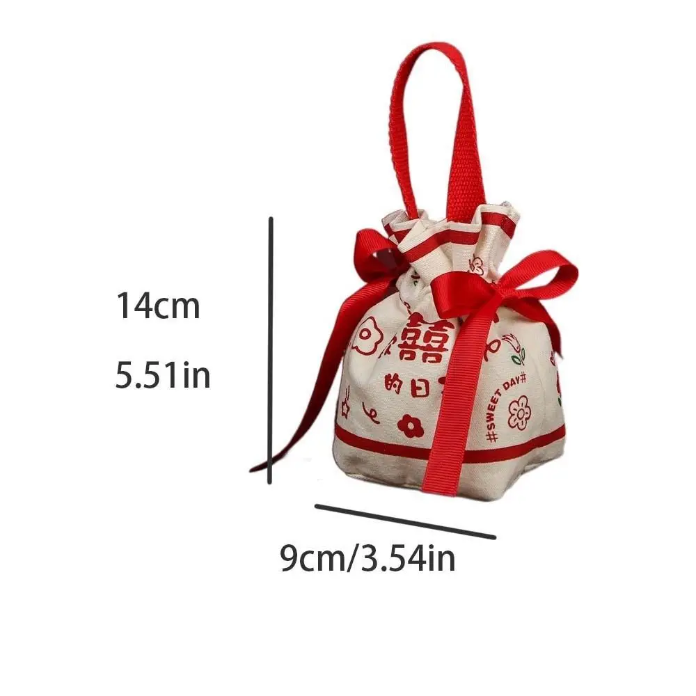 Sac à main en toile florale portable, sac à main Bowvétérans t extérieur, sac de rangement à proximité, style coréen, lettre, petite fleur, poignet, E27