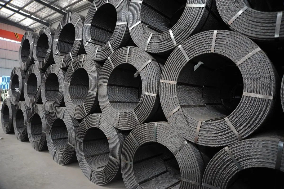 China Manufacturer Steel Core Stranded Wire Pc Steel Wire Galvanized Strand Round Steel Wire Rope