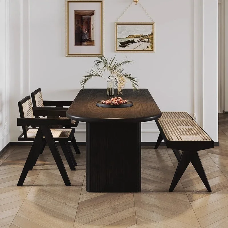 Nordic solid wood dining table combination