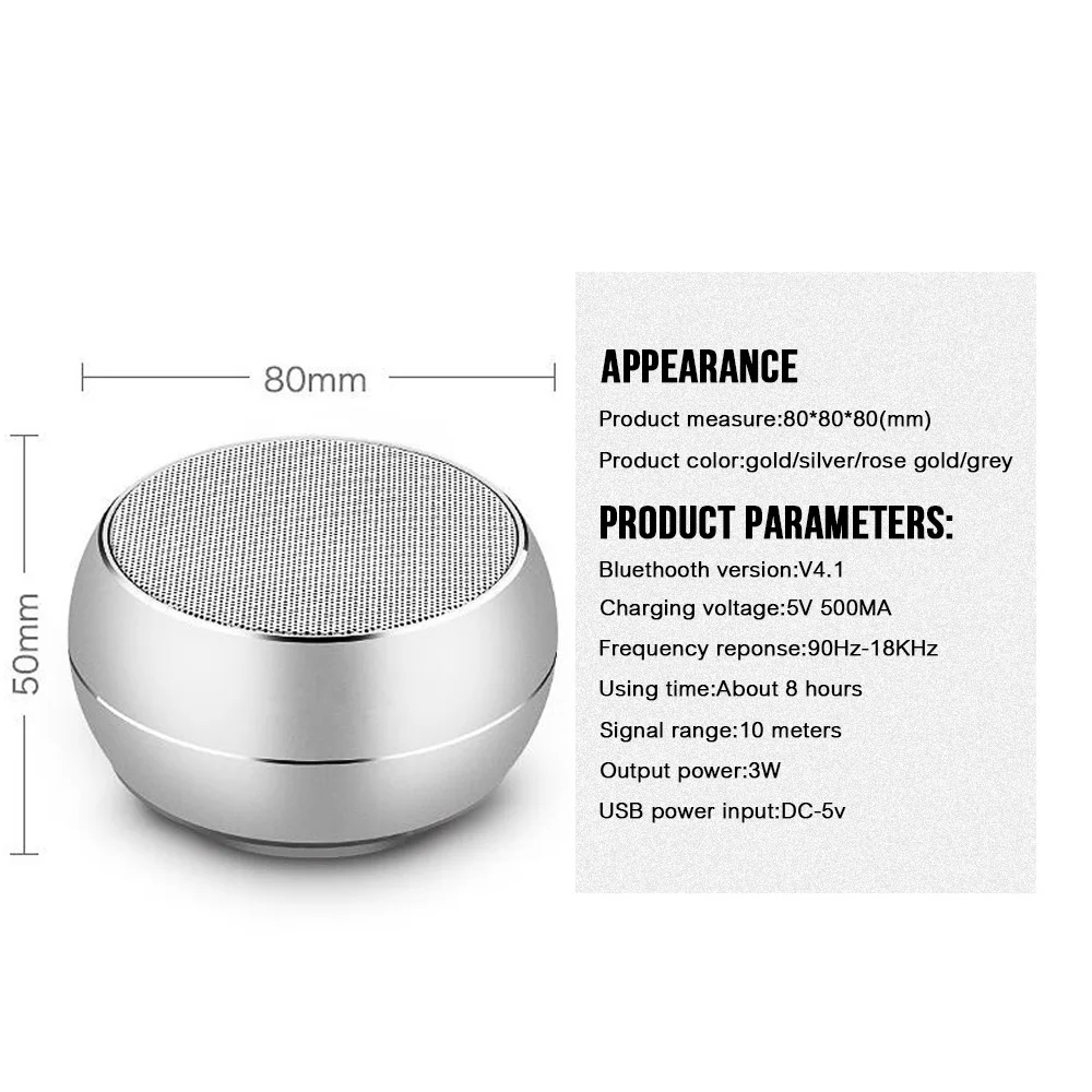 GBPDIA fashion Metal texture speaker radio reveil subwoofer car enceinte bluetooth portable puissant loudspeaker