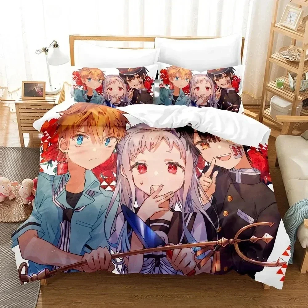 3D Anime Toilet bound Hanako kun Bedding Set Printed Bed Set With Pillowcase Bed Duvet Cover Single Double Queen Super King Size