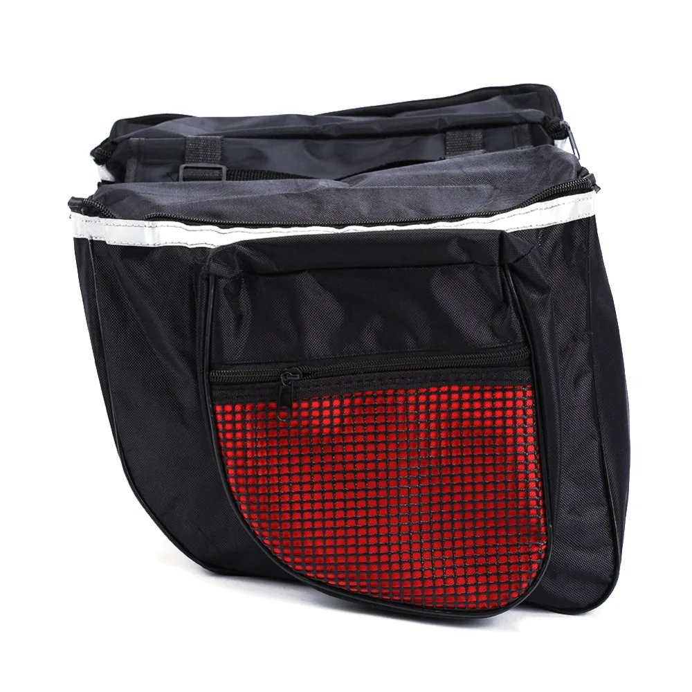 Bolsa sillín bicicleta impermeable 600D tiras reflectantes ganchos ajustables - imagen 4