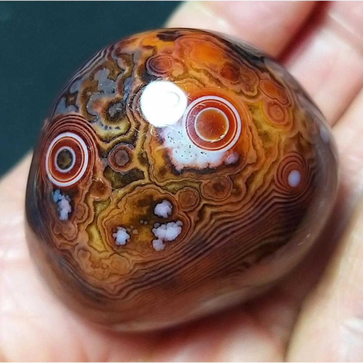 Translucent Beauty Crystal Clear Banded Agate, Tumbled Polished Stone, Pendant Making, Natural Stone, Table Display
