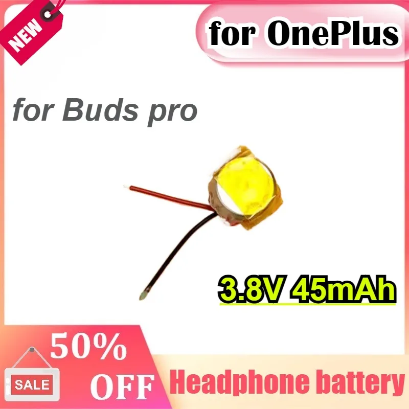 

2PCS 3.8V 40mAh for OnePlus Buds Pro TWS Earphone Digital Wireless Headphone Battery