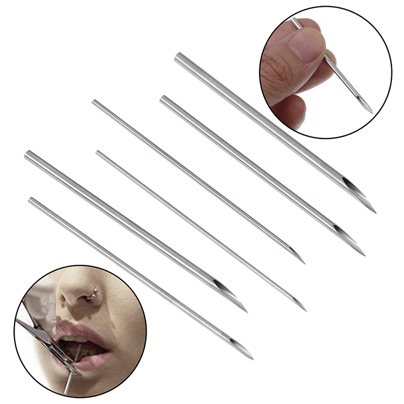 10 Stks/set Naalden Kit Tool 12G/14G/16G/18G/20G Wegwerp Tattoo Piercing Naalden Voor Navel Tepel Oor Neus Lip Tattoo Piercing