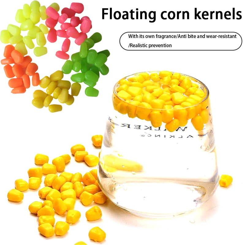 10pcs Corn Scent Imitation Corn Kernels Carp Carp Bionic Fake Corn Floating Soft Bait Freshwater