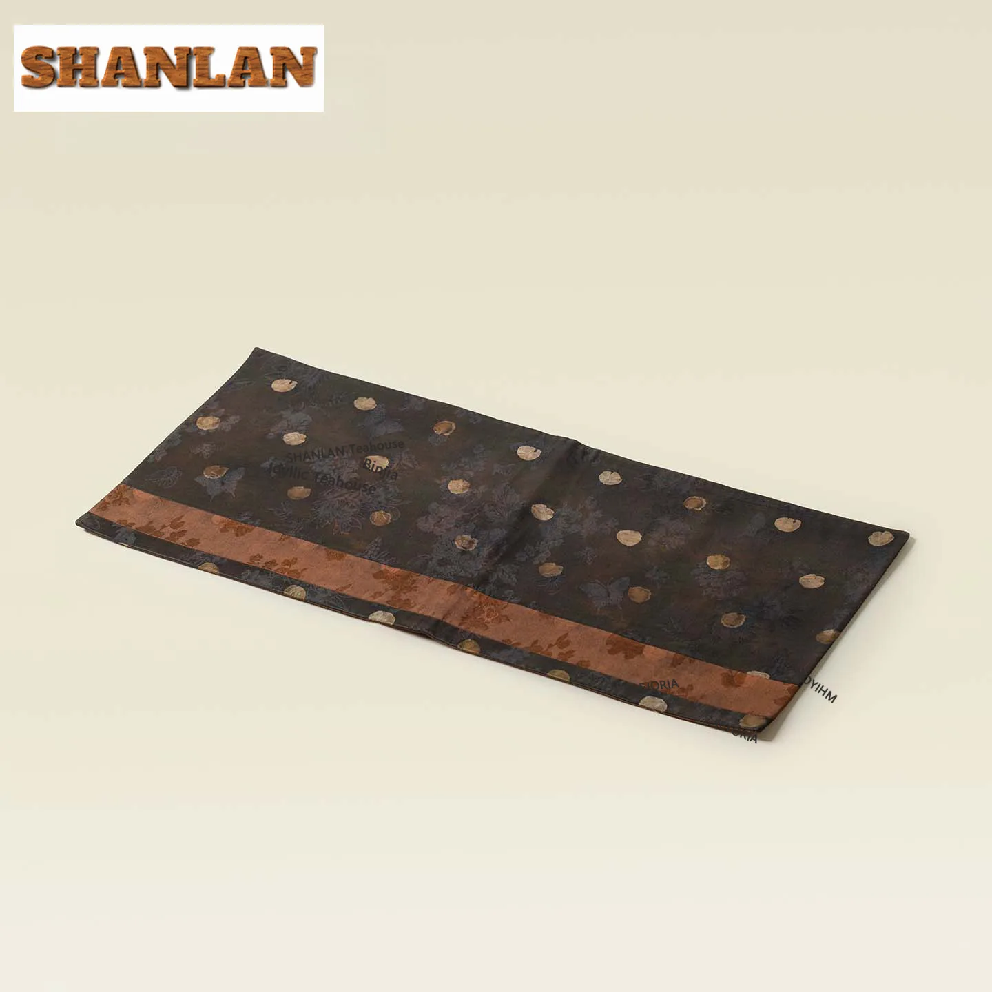 HOYIHM Old Spice Yunsha Polka Dots Tea Table Mats Elegant Drink Coaster Household Dinner Table Cloth Mat Tea Items Ornaments Cha
