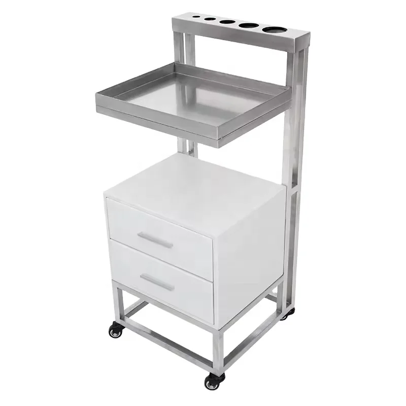 

Salon Trolley Cart Beauty Trolley Stainless Steel Makeup Hairdressing Multi Function Barber Shop Beauty Shop Salon Movable