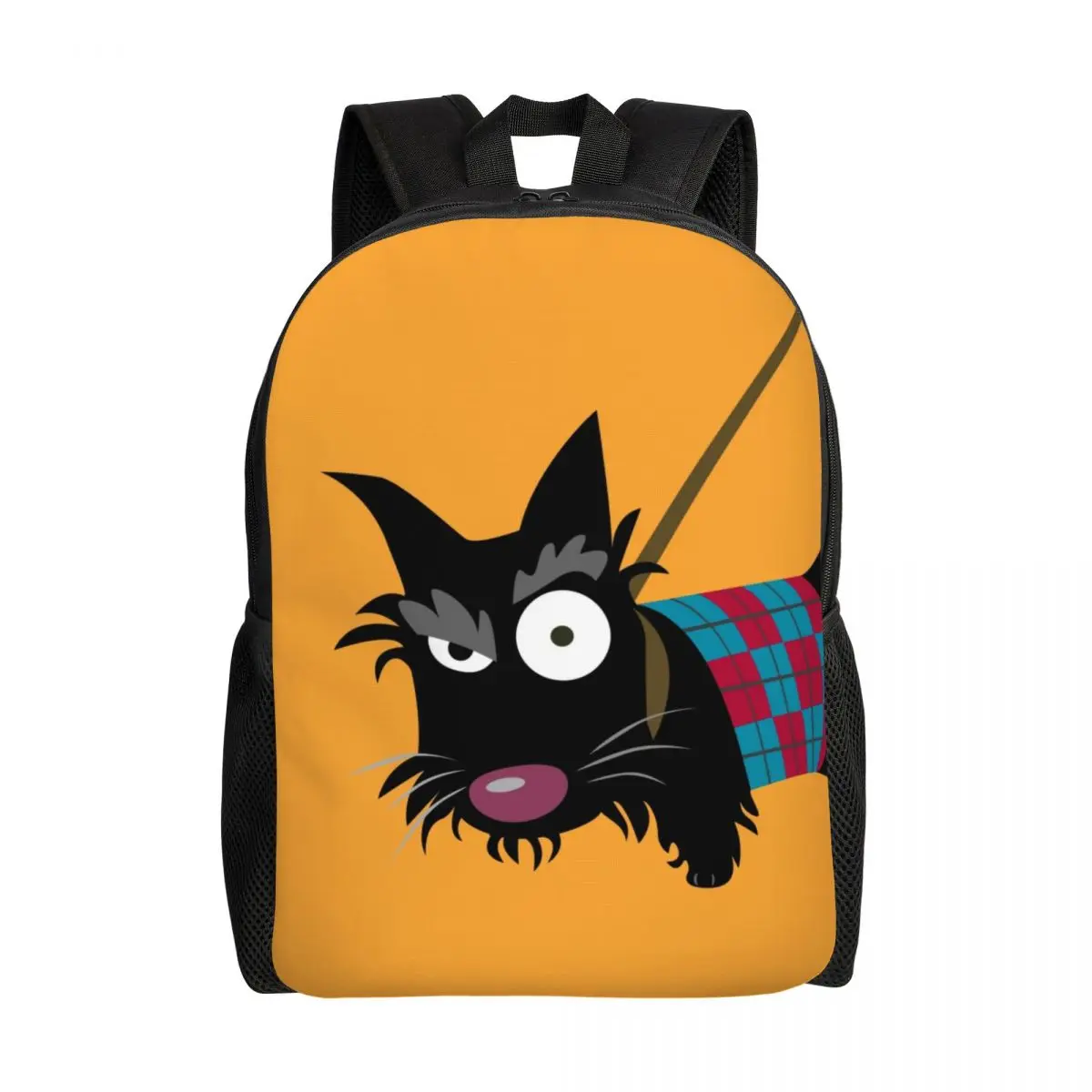 Funny Scottie Eye Backpacks for Men Women College School Student Bookbag Fits 15 Inch Laptop Scottish Terrier Dog Bags