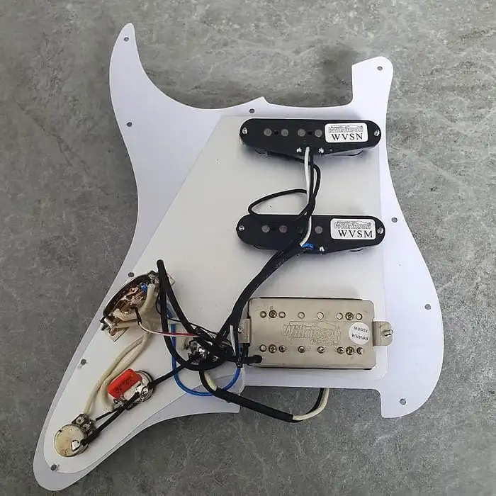 Wilkinson Pre-Wired Loaded Black Electric Guitar Pickup Set with Pickguard SSH Black