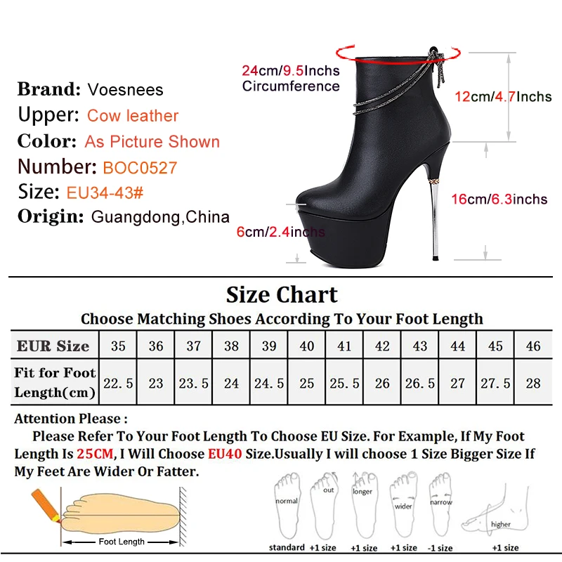 Botines de cuero de vaca para mujer, zapatos de invierno 2024, 16CM, Stiletto de Metal, tacones altos de cuero genuino, Botas de plataforma negras,