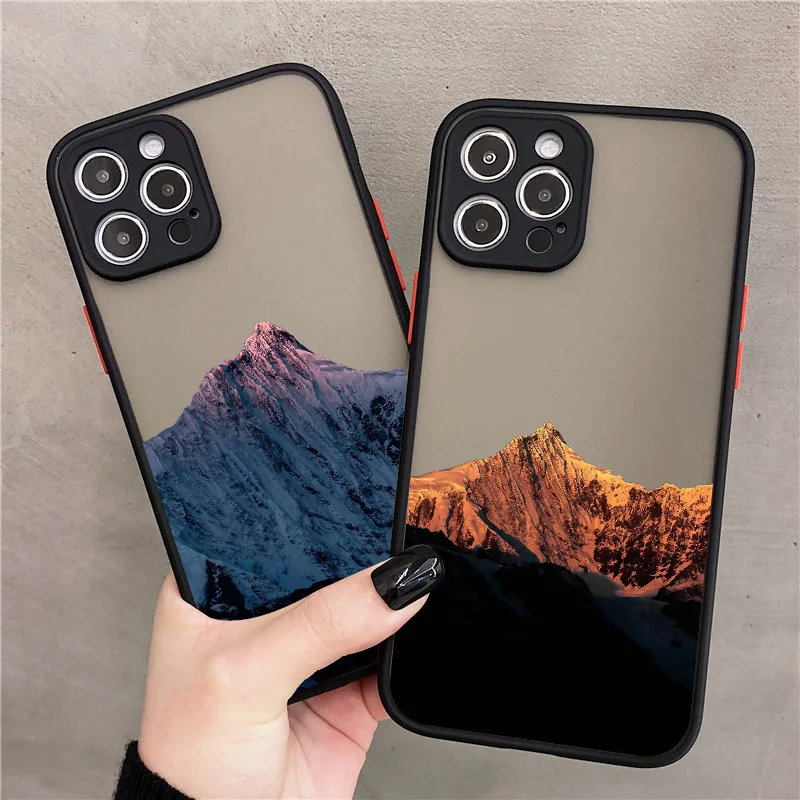 حافظة لهاتف آيفون 7 8 Plus SE2 X XR XS MAX 12 13 14 15 mini 11 Pro Max أغطية خلفية غير لامعة مقاومة للصدمات Fundas