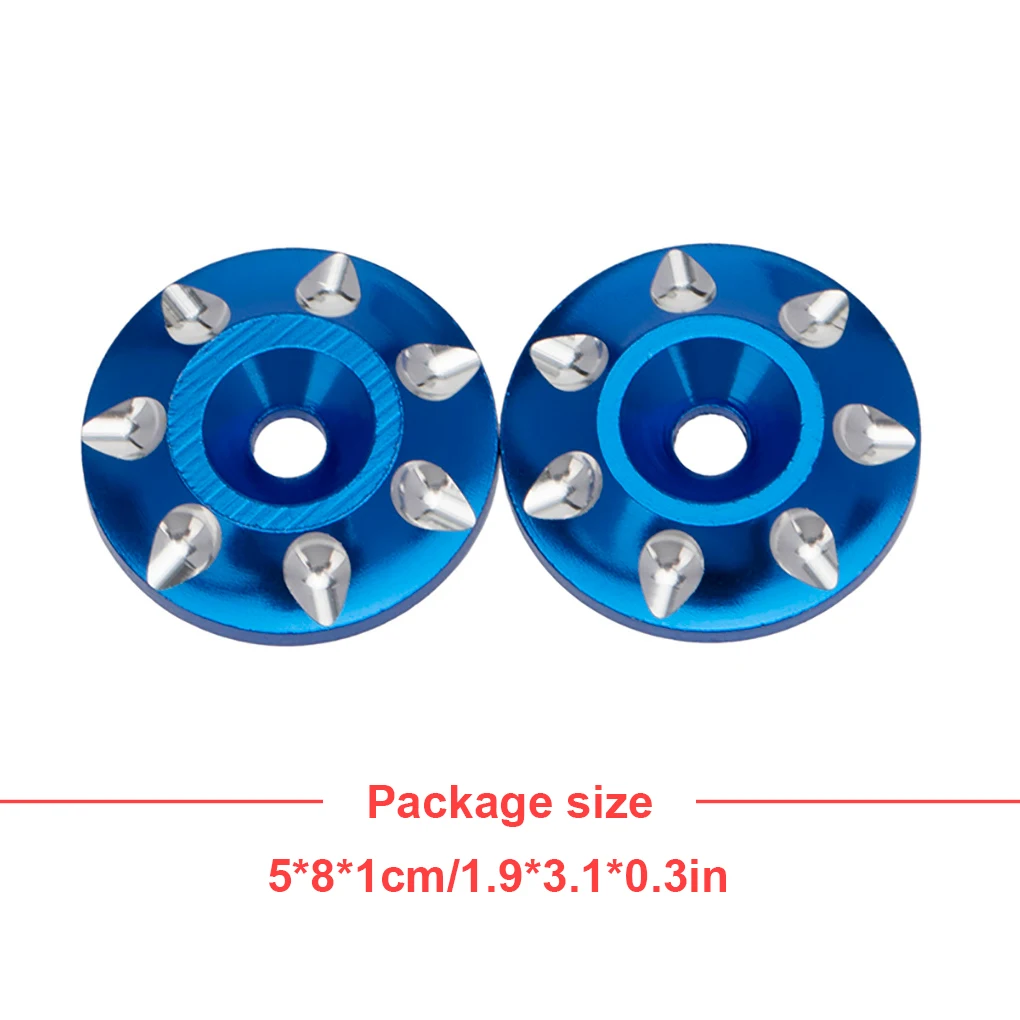 2 Pieces RC Rear Wing Buttons Washer Alloy Tail Protection Spacer Multi-purpose Universal Creative Tail Gaskets golden