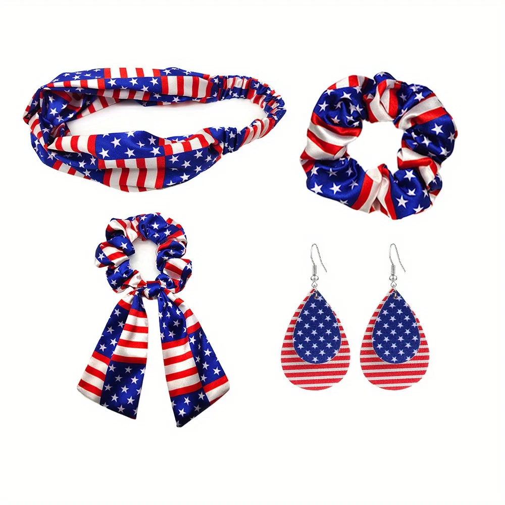 

Independence Day dress up accessories, bow flower headdress, blue false eyelashes, as well as various pearl curtains and skirts