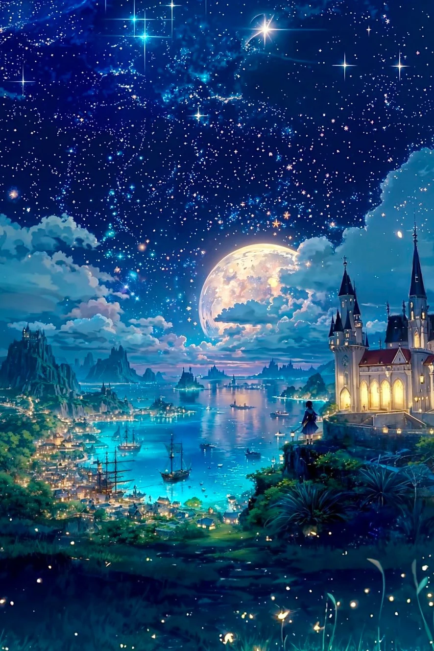 

Набор для алмазной вышивки: Ночной пейзаж, квадратные стразы, алмазная вышивка крестом, алмазное искусство, декор для дома