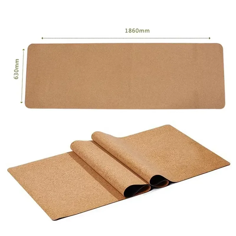 SHENGDE Custom Foldable Custom High Density Eco-Friendly High Quality Recycled Natural Cork Rubber Yoga Mat