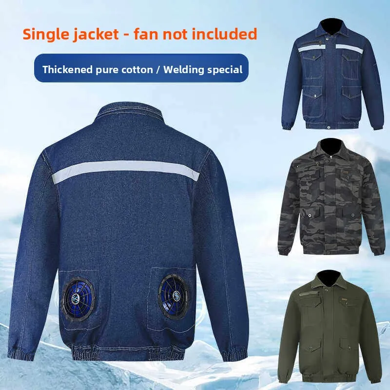 

Pure Cotton Se Cooling Workwear with Fan Welding Resistant Anti-Scalding Top Summer Temperature Regulation