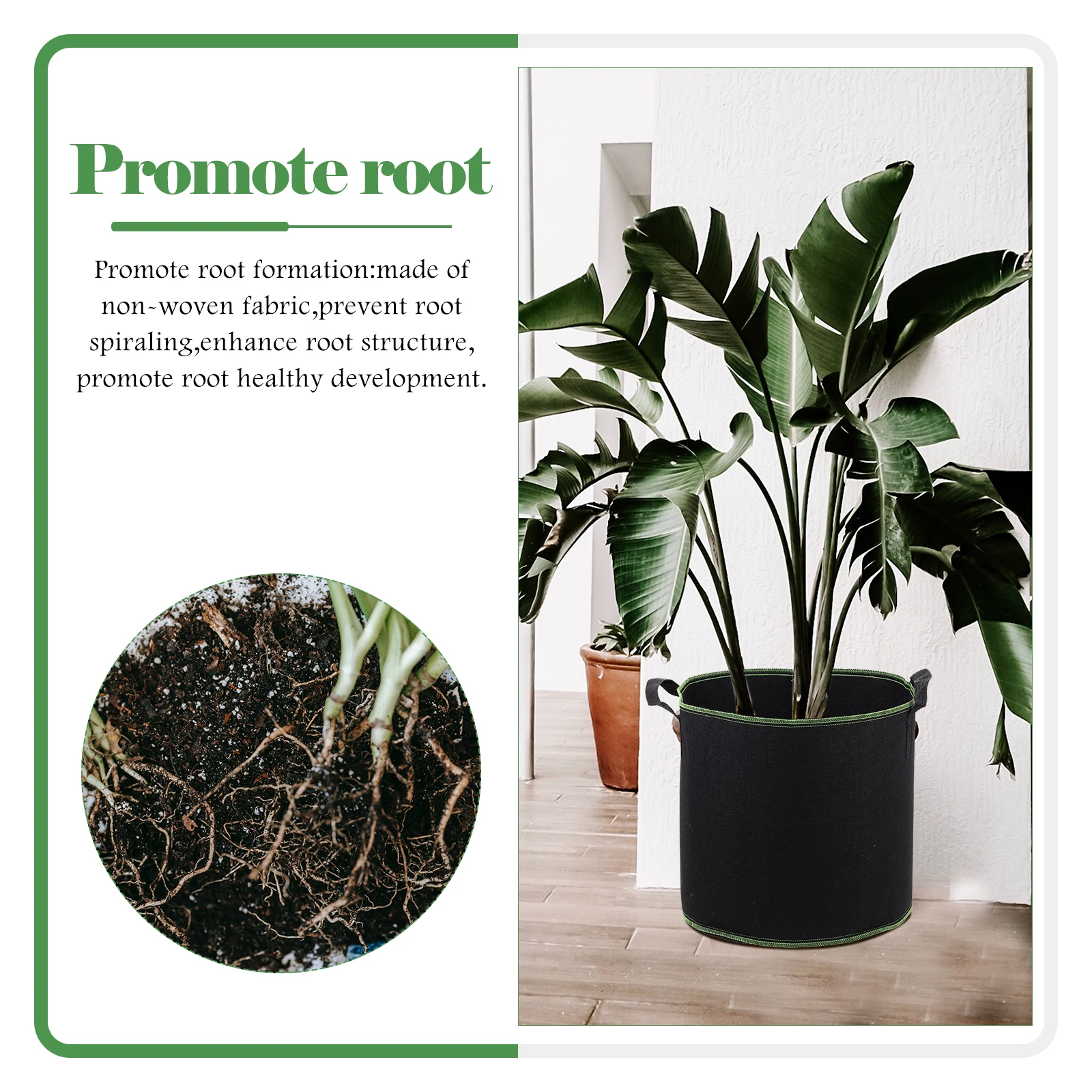 

5 pcs Planting Bucket Seedling Bags Non-Woven Fabric Drainage Water Retention Flower Vegetable Grow Pouch Garden Nutrition Bag