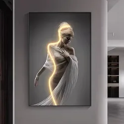 Modern Art Character Luminous Interior Painting LED Wall Lamp For Entrance Living Room Dining Room Bedroom Bedside Decoration