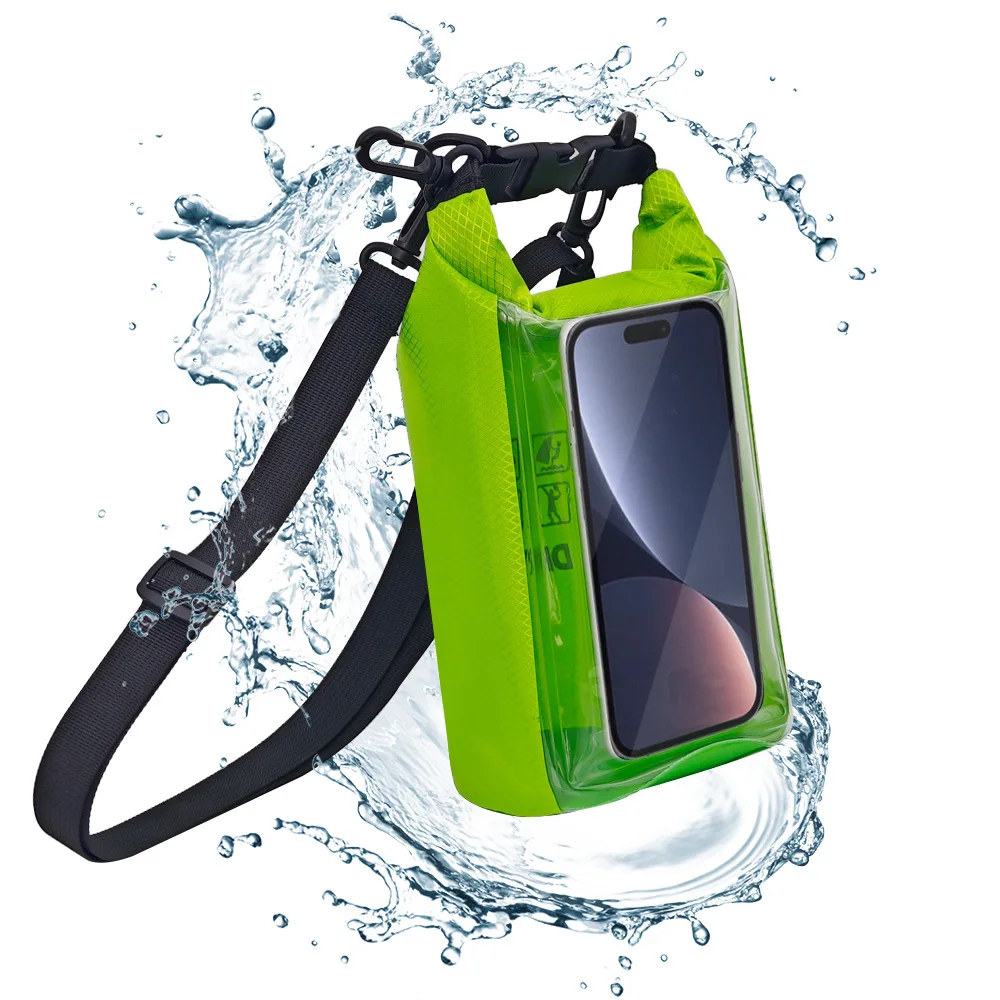 2/5L Outdoor Camouflage Waterproof Portable Rafting Diving Dry Bag Sack PVC Coated Swimming Bags for River Trekking