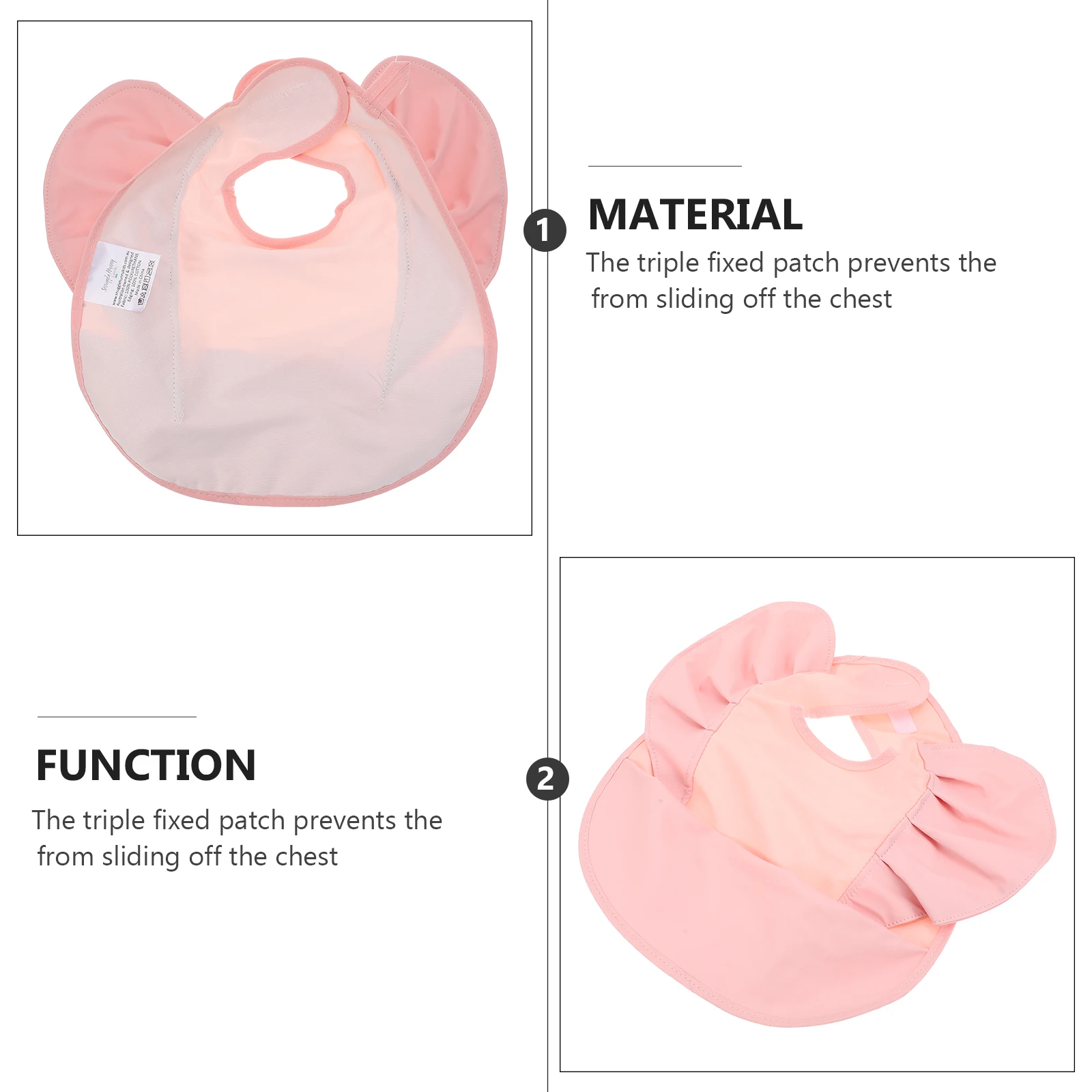 

Infant Toddler Mealtime Apron Non-Woven No Odor Harmful Substances Washable Reusable Full Coverage Drooling Teething