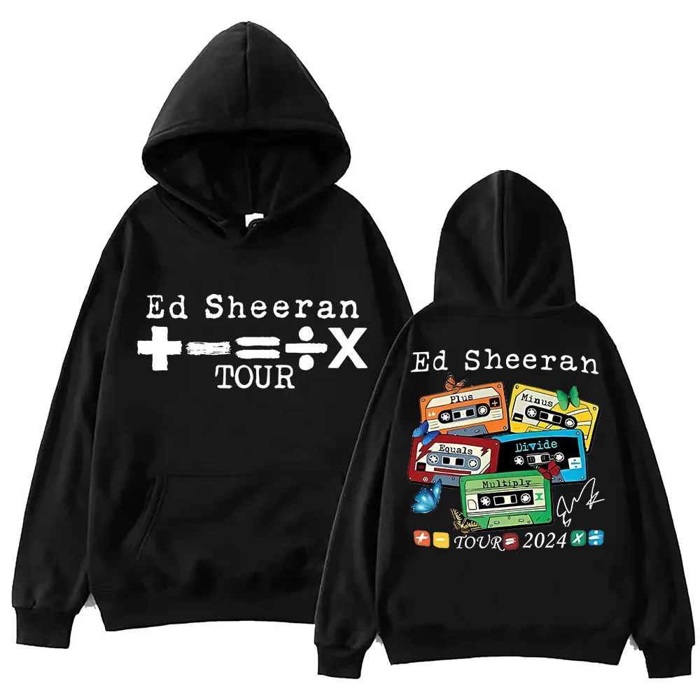 Ed Sheeran Mathematics 2024 Tour Hoodie Harajuku Hip Hop Pullover Tops Sweatshirt