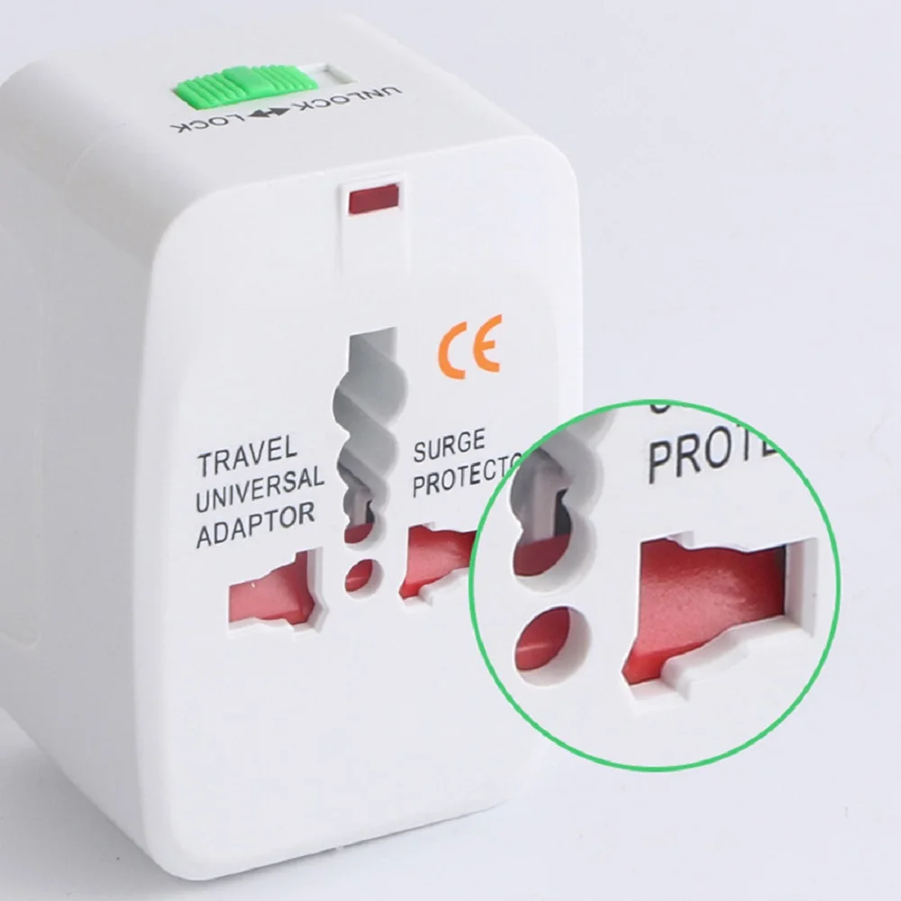 All in 1 AU US UK EU Converter All in One International Plug Adapter 2 USB Ports World Travel AC Power Charger Adapter