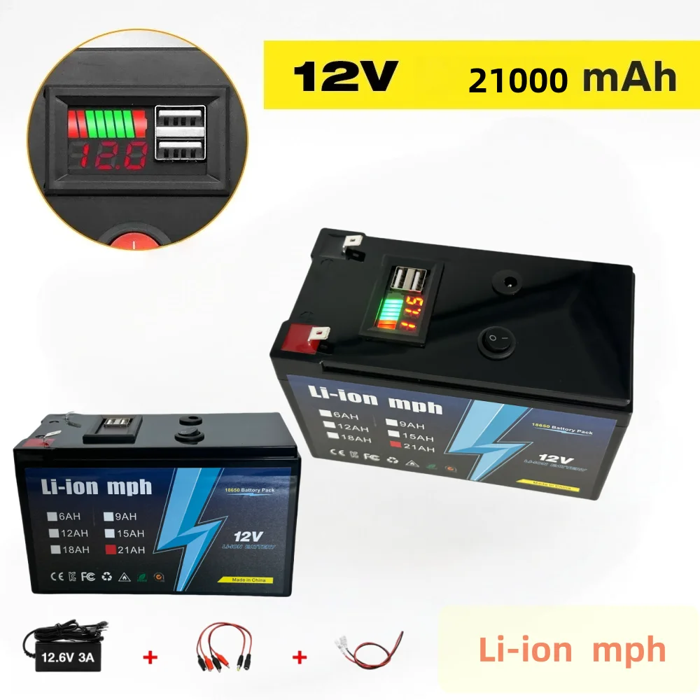 

Прямые продажи с фабрики, 12 В, 21000 мАч, 3S6P, встроенный литиевый аккумулятор BMS 18650 с высокой кривизной для летучей мыши электромобиля