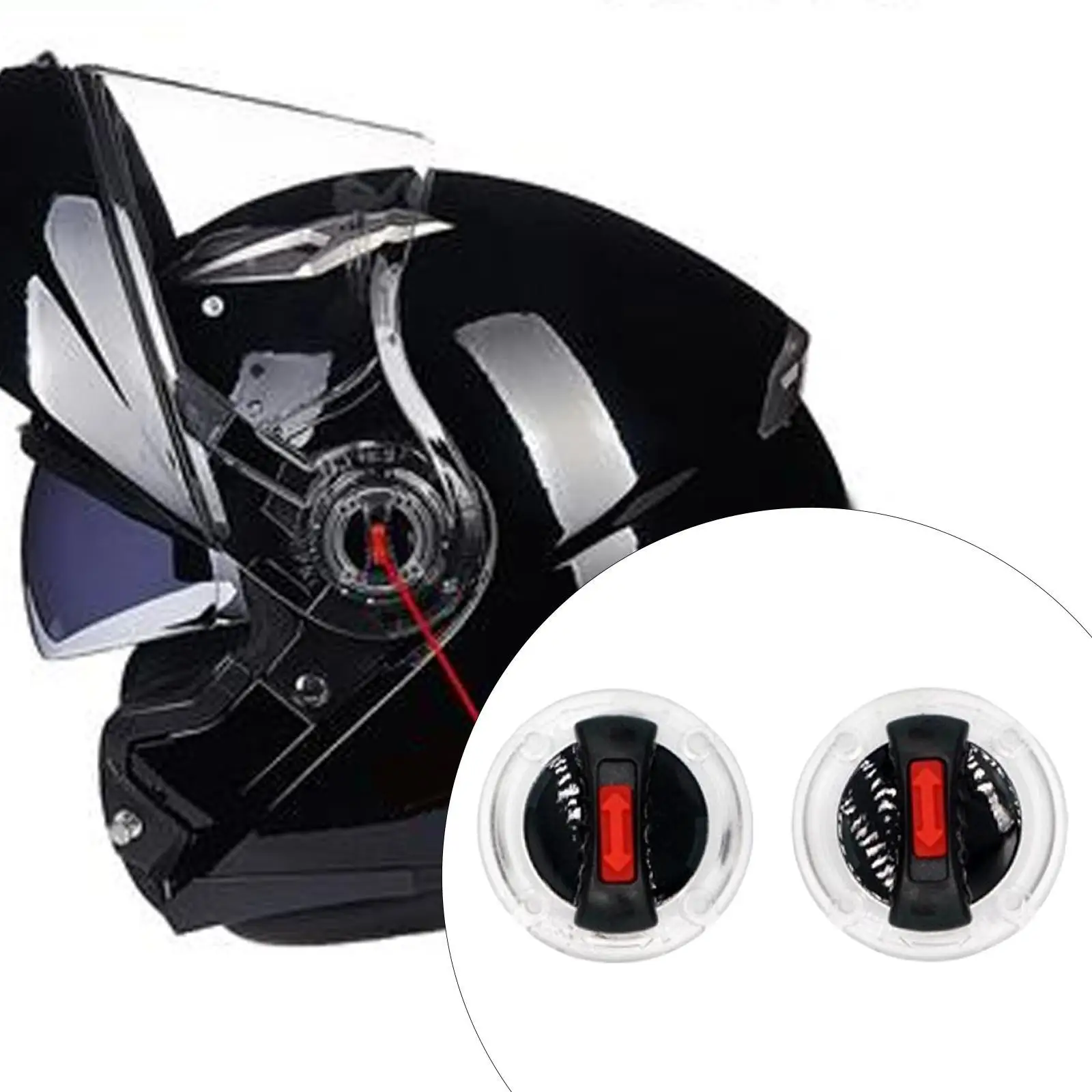 2x Helmet Visor Lock Helmet Shield Lock Motorbike Helmet Accessories Lens Rotate Switch Directly Replace for Ff396 Ff300