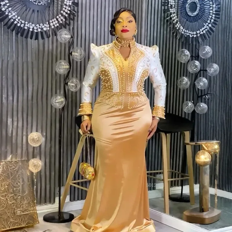 فستان أفريقي فاخر أنيق بمقاس كبير - فستان أنقرة طويل للنساء لحفلات الزفاف المسائية ملابس للسيدات #3