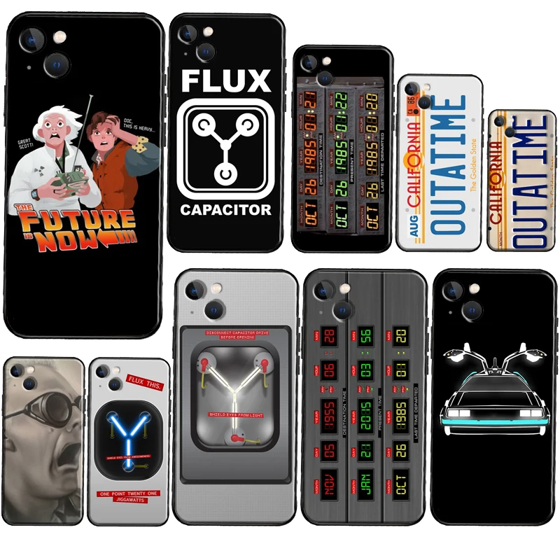 Back To The Future License OUTATIME Phone Case For iPhone 13 Pro 11 14 12 Pro Max XS 6S 7 8 Plus XR X SE2 13 Mini Cover Shell