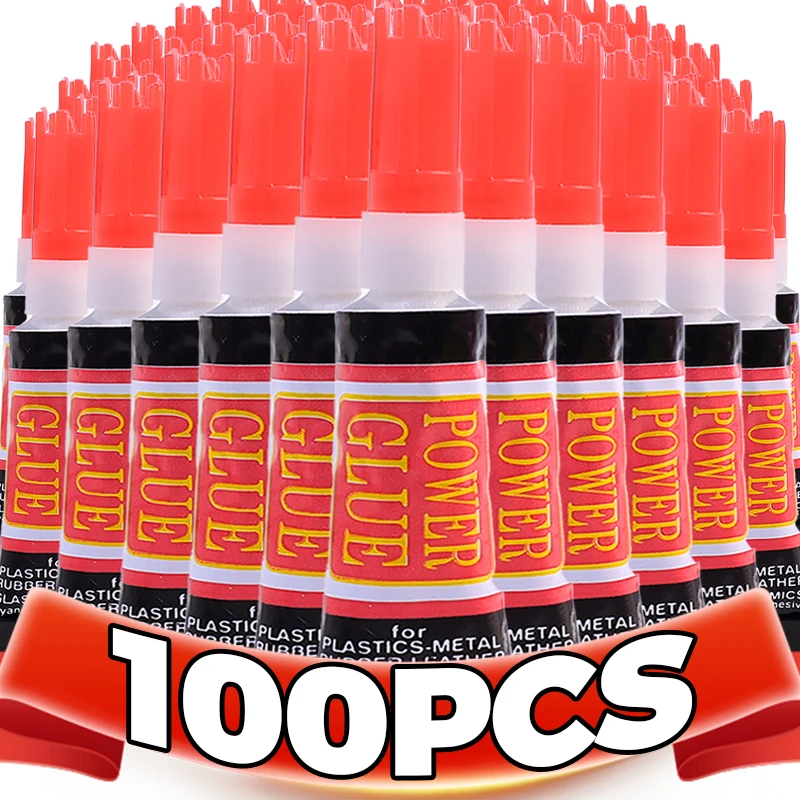 100/10PCS Liquid Super Glue Wood Rubber Metal Glass Cyanoacrylate Adhesive Stationery Store Nail Gel 502 Instant Strong Caulk