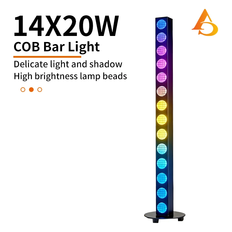 AICPOSE 14x20W RGBW COB LED wall puck light horse racing effect stage light DMX background strip matrix for club party