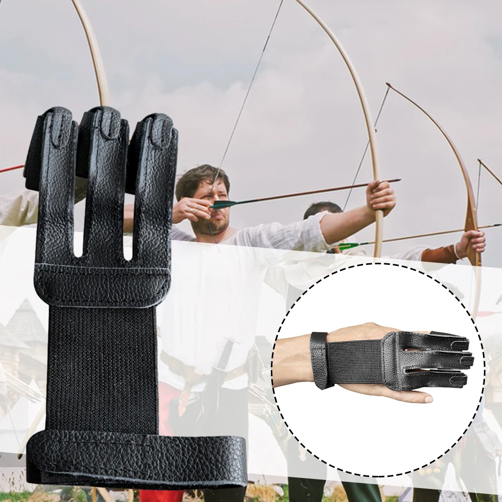 ถุงมือยิง3นิ้วอเนกประสงค์อุปกรณ์พยุงป้องกันสำหรับการแข่งขันยิงปืน