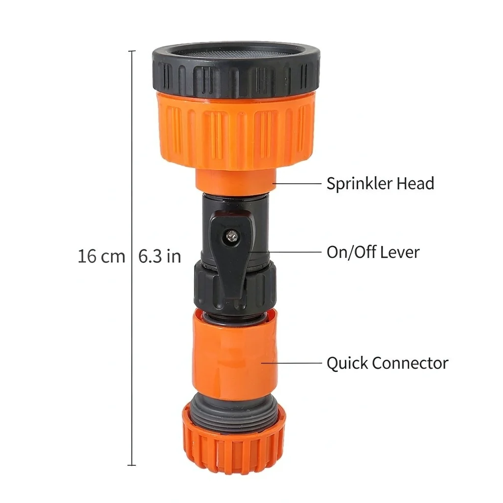 Garden Hose Spray Nozzle 1000 2000 Mesh Ultra Fine Fan Filter Head with Flow Valve 1/2’’ 3/4’’ Quick Connector Car Wash Plants