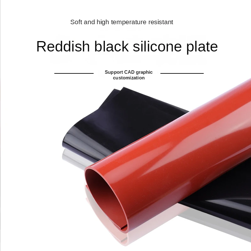 500X500mm 1mm-10mm Silicone Rubber Sheet Red Black Plate Mat High Temperature Resistance Silikon Rubber