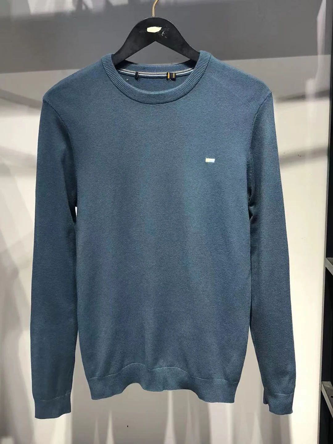 

Мужской вязаный шерстяной свитер на осень-зиму, базовый топ, модный повседневный, приталенный, мягкий, теплый, комфортный трикотаж