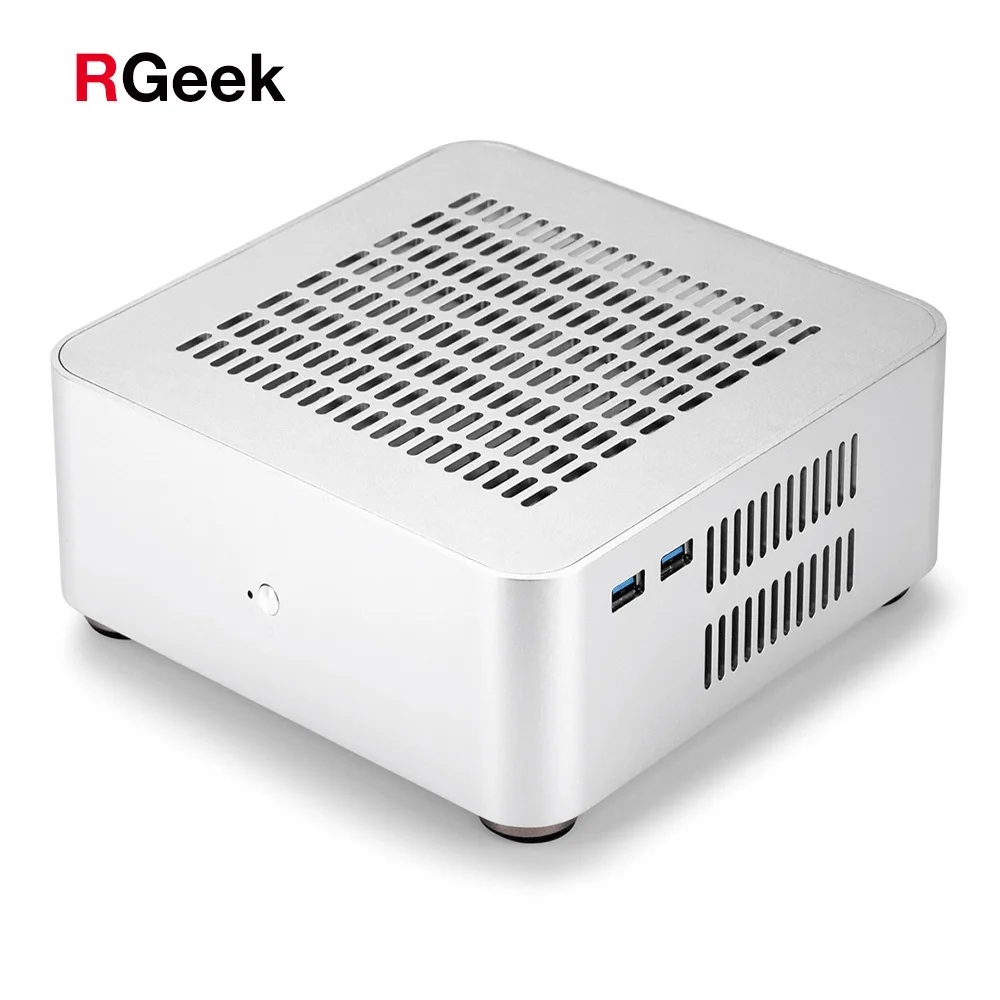 

RGeek L80S Mini ITX Case USB3.0 with Top Vents Aluminum Alloy Computer Chassis 80mm Height