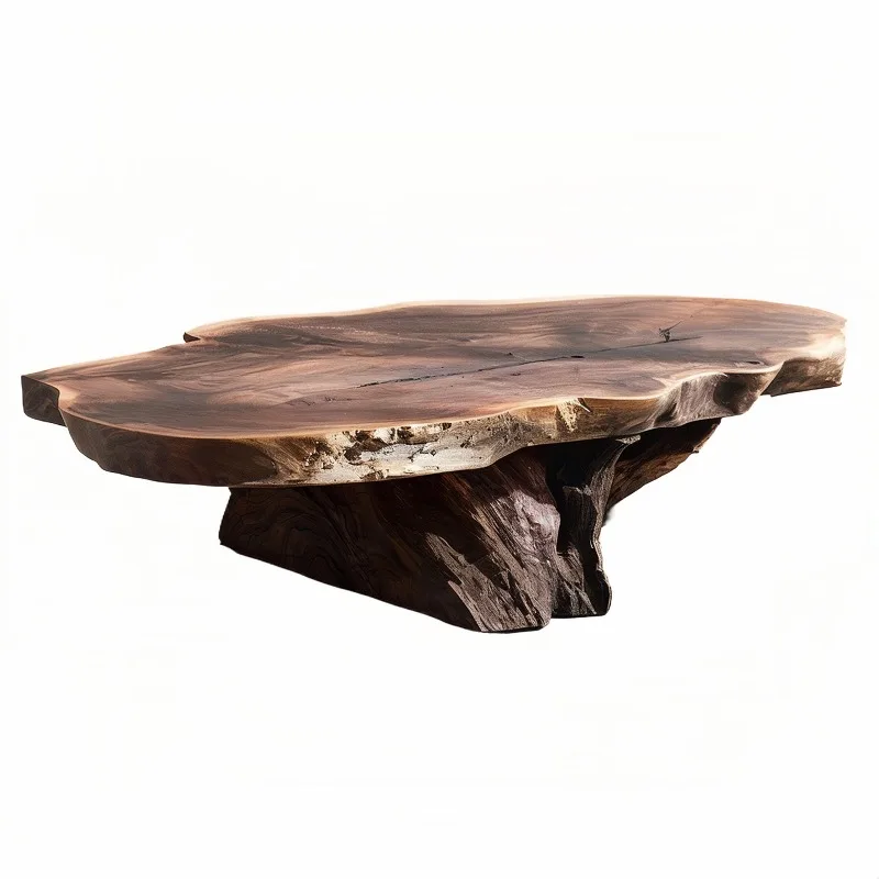 

Solid wood coffee table Chinese antique log tea table Japanese tatami