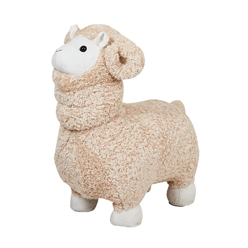 Animal stool alpaca doll seat children cute sheep mount sofa living room chair stool