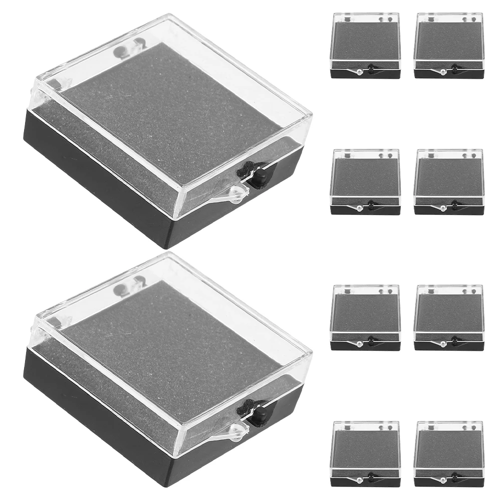 

10pcs Jewelry Box Display Case Lapel Pin Collection Sponge Coin Rack Badge Storage Medal Holder Plastic Durability Versatility