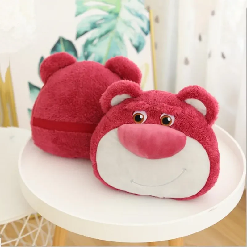 Cartoon Cute Strawberry Bear Car Headrest Car Neck Pillow Pillow Cushion Car Pillow Car Interior Accessories