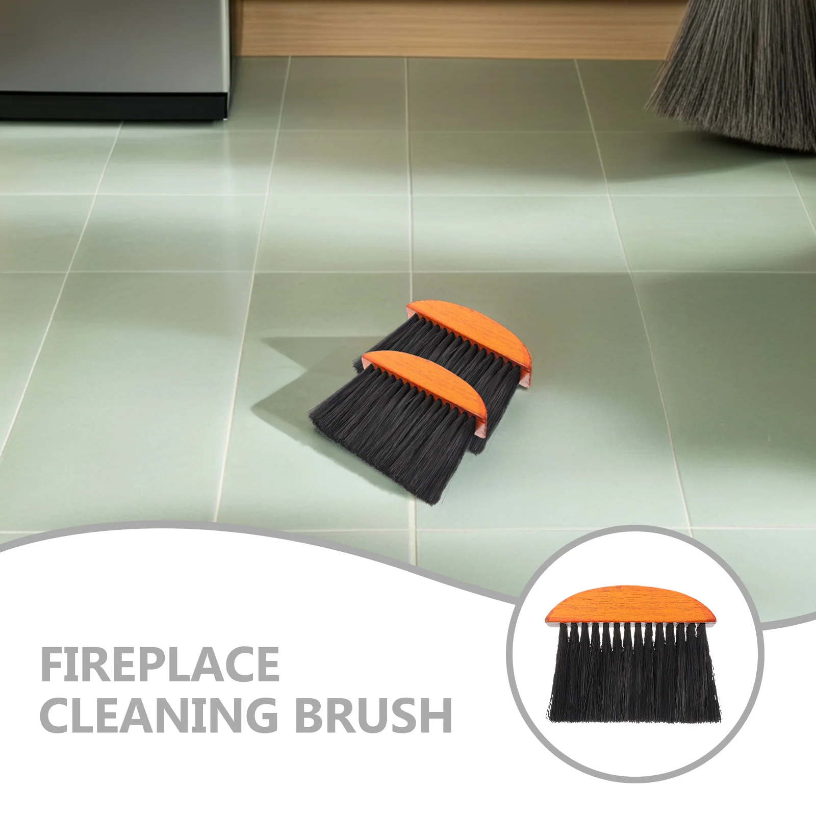 

4Pcs Wooden Handle Fireplace Brush Set for Efficient Ash and Stain Removal on Fire Pits Stoves Counters Home Cleaning Tasks