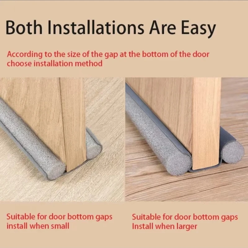 2-Pack Flexible Under Door Draft Stopper Bottom Seal Strip Weather Strip Anti-Cold Gap Blocker Thicker Sealing Strip 93 men di
