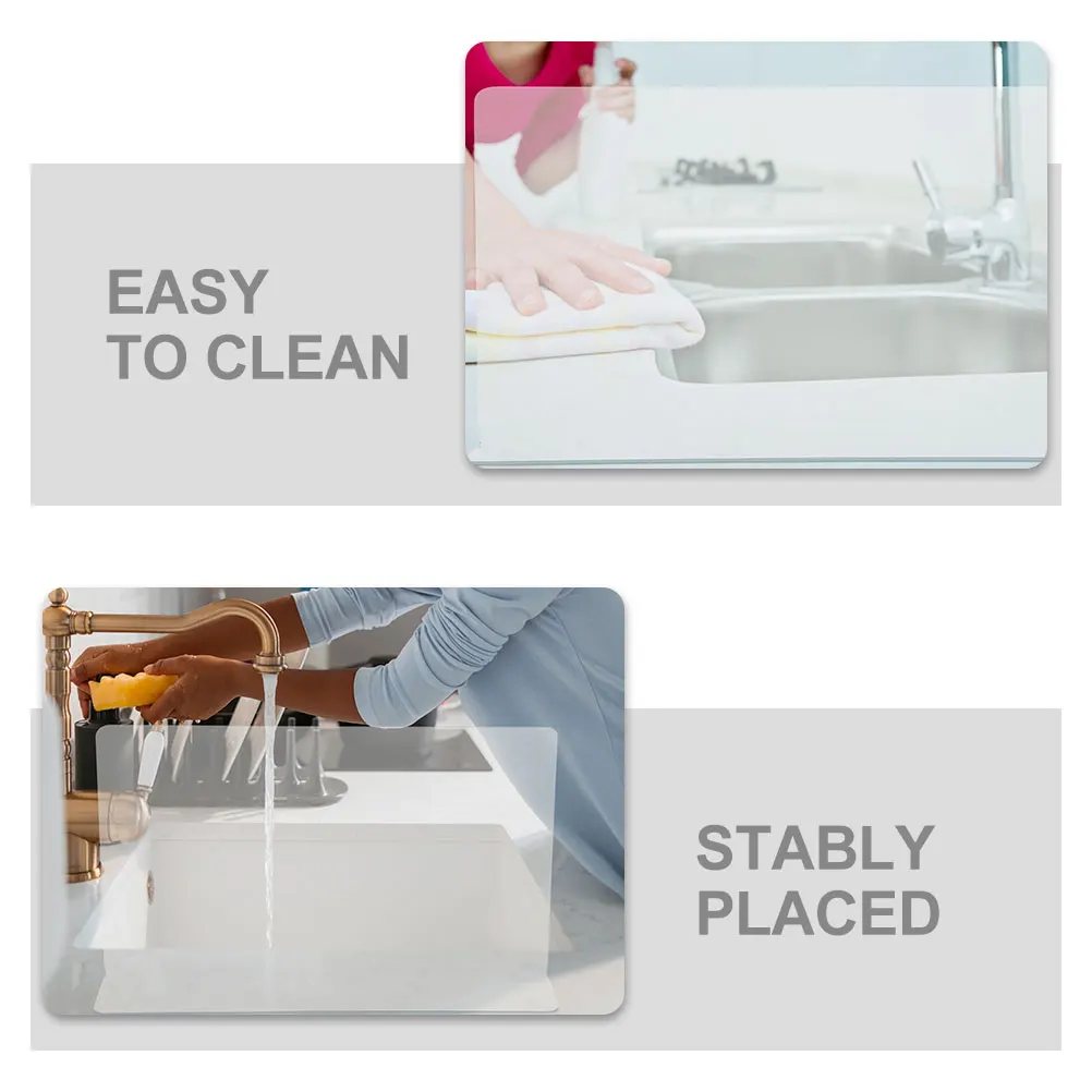 

2pcs Bathtub Splash Guard Clear Pvc Water Barrier For Bathroom Sink Tub Corner Shower Water Stopper Oil Resistant Easy Install