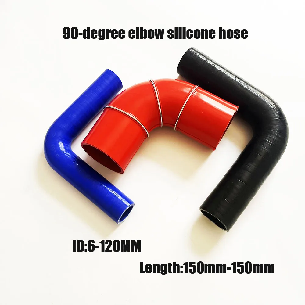 90 Degree Automotive Silicone Hose Turbo Intercooler Elbow Coupler Reinforced High Low Temperature Resistant Air Intake Pipe