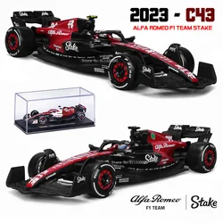 Bburago 1:43 F1 2023 24# Zhou Guanyu Alfa Romeo F1 Team Stake C43  77# Valtteri Bottas Alloy Car Die Cast Car Model Competition